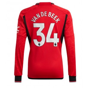 Manchester United Donny van de Beek #34 Domaci Dres 2023-24 Dugim Rukavima